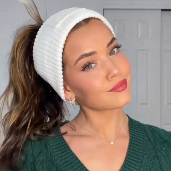 Coach Accessories - Coach Cable Knit Winter Headband With Rubber Patch. Color Cream. One Size. NWT